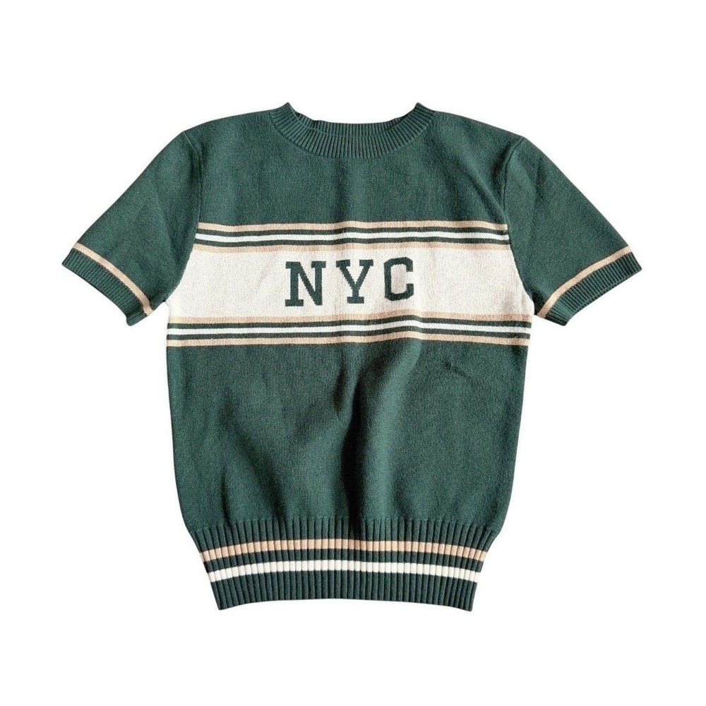 SO Womens S NYC Collegiate Short Sleeve Sweater Knit Top Preppy Juniors XL